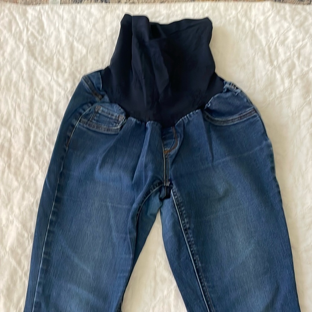 Maternity blue jeans stretch skinny by Jessica Simpson size PL. J04